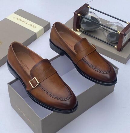 Dino Verratti single-strap leather Loafers brown