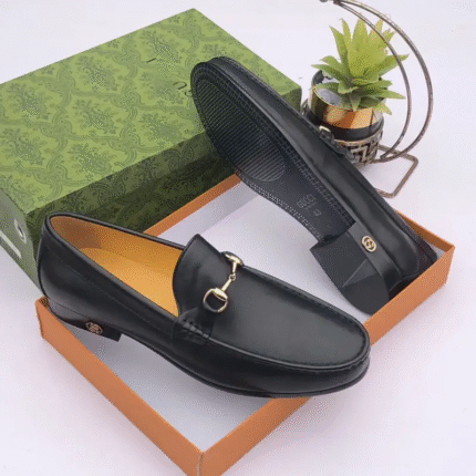 Horsebite - Embellished full grain leather loafers black