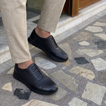 serpentini Leather Sneakers black